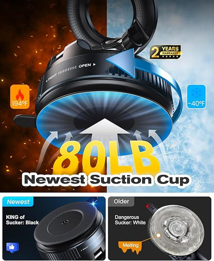 GripMax Magnetic Car Phone Mount – 360° Adjustable MagSafe Suction Holder