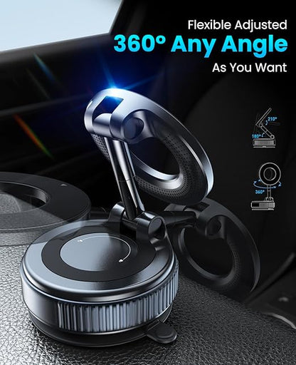 GripMax Magnetic Car Phone Mount – 360° Adjustable MagSafe Suction Holder